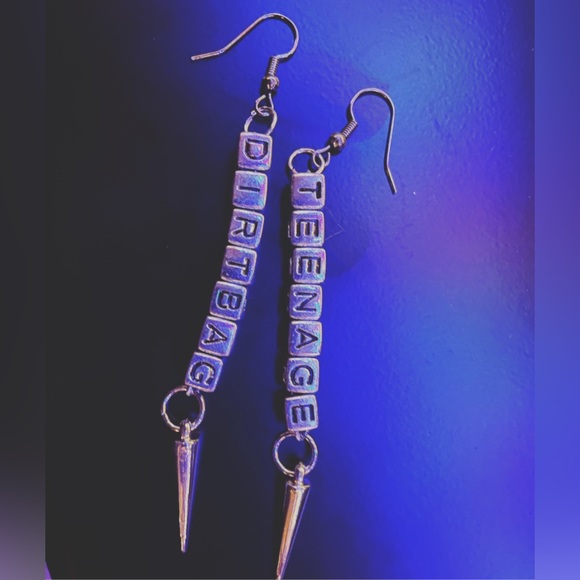 Handmade Teenage Dirtbag Fishhook Earrings - Picture 1 of 1